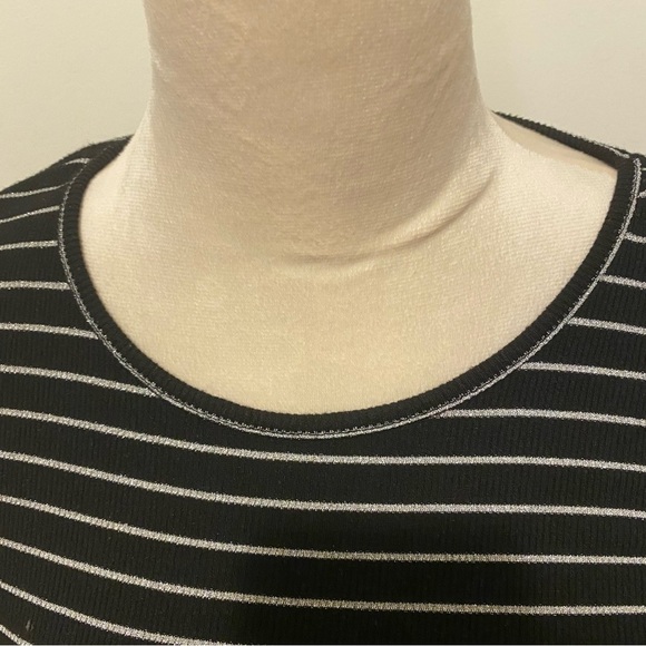 Xhilaration Girls 10/12 Large Long Sleeve Black Sliver Dress - Picture 12 of 12